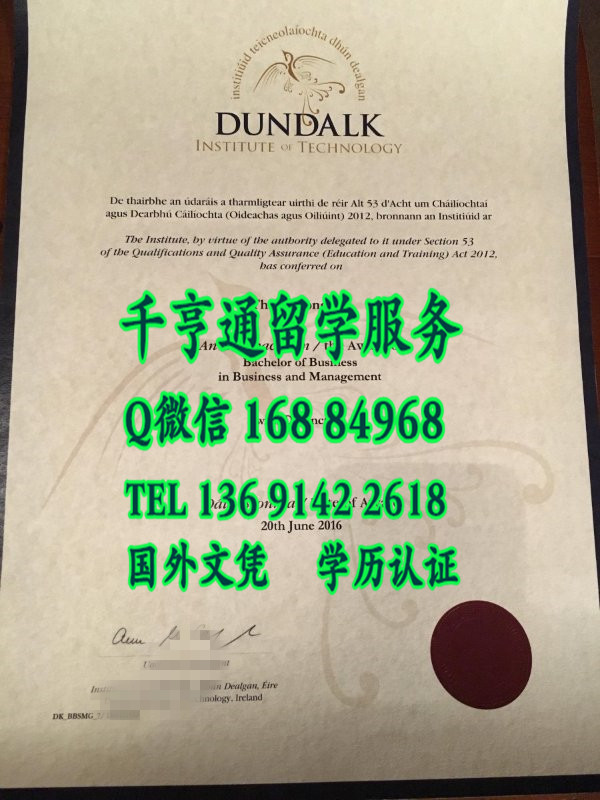 爱尔兰唐道克理工学院毕业证书，Dundalk Institute of Technolog diploma