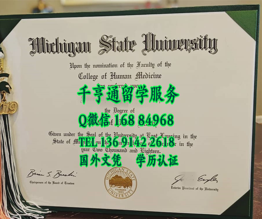 密歇根州立大学硕士毕业证，Michigan State University master degree transcript