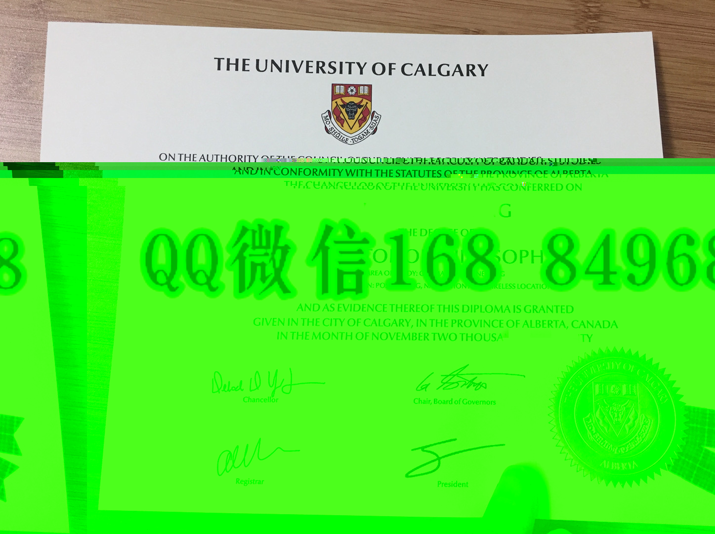 分享加拿大卡尔加里大学University of Calgary毕业证样本，加拿大文凭服务