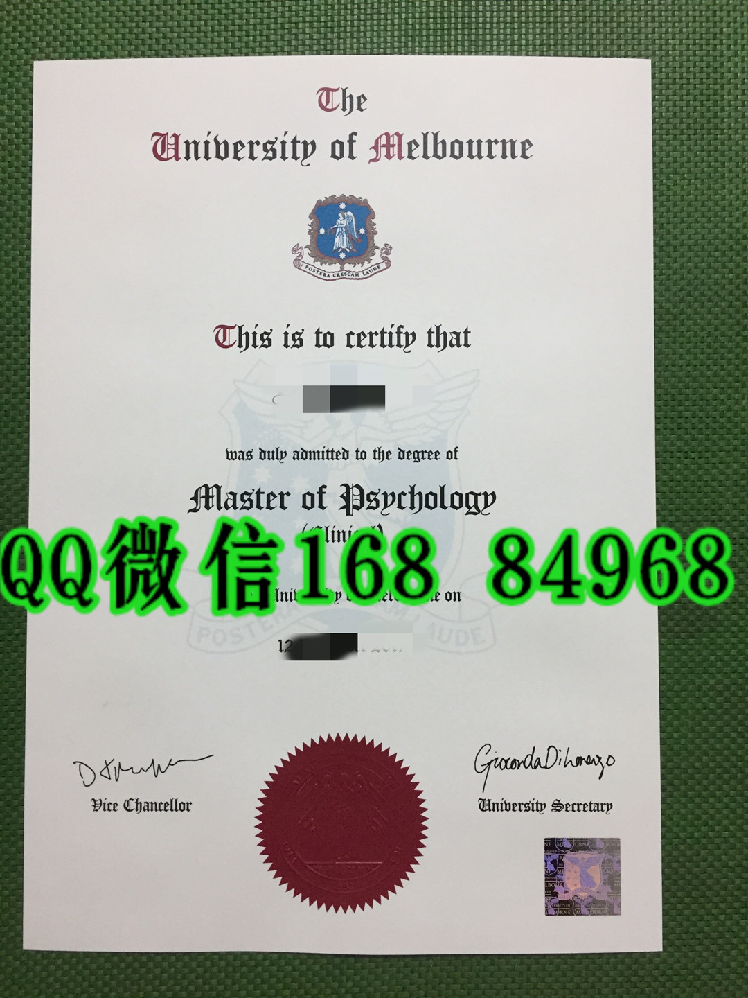 墨尔本大学硕士学位毕业证案例，University of Melbourne diploma degree