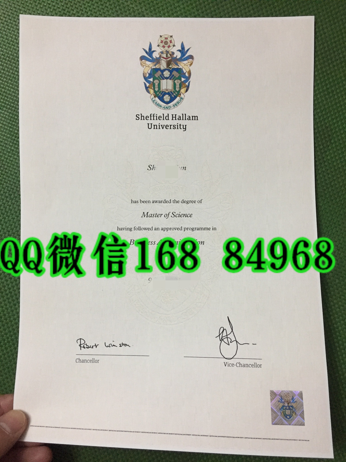 谢菲尔德哈勒姆大学学位毕业证成绩单，sheffield hallam university diploma degree