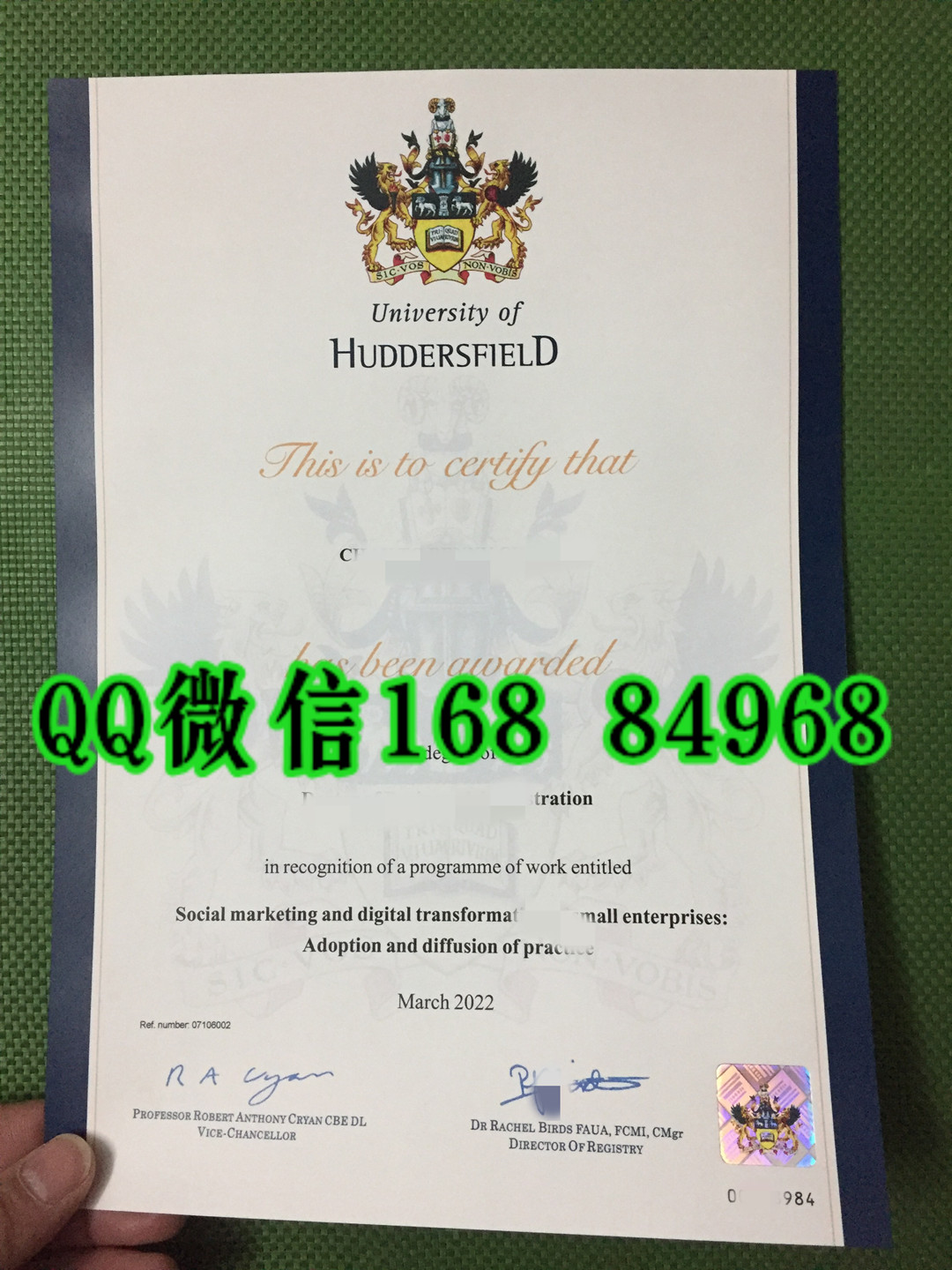 英国哈德斯菲尔德大学学位毕业证实拍，University of Huddersfield diploma degree