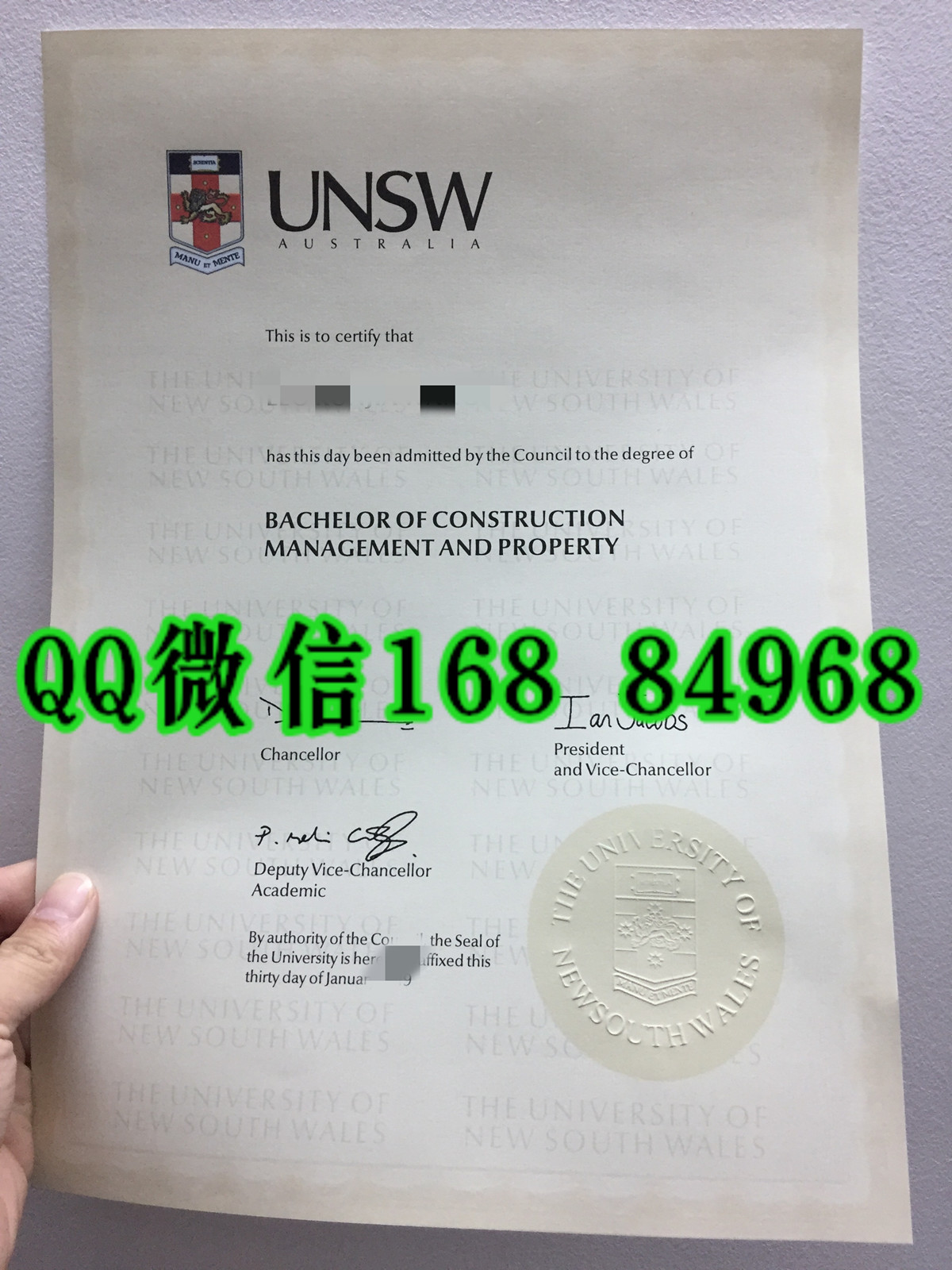 澳洲新南威尔士大学学位毕业证案例，The University of New South Wales diploma degree