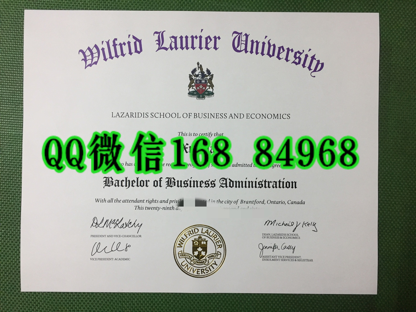 加拿大劳瑞尔大学毕业证案例分享，Wilfrid Laurier University diploma degree