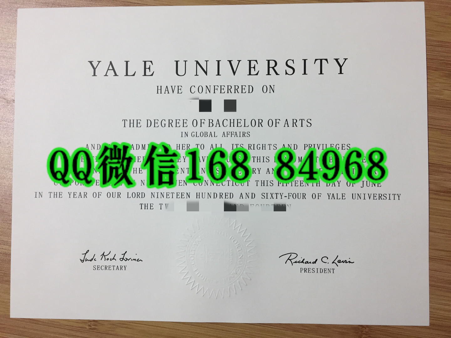 美国耶鲁大学毕业证学位证，Yale University diploma degree毕业证案例