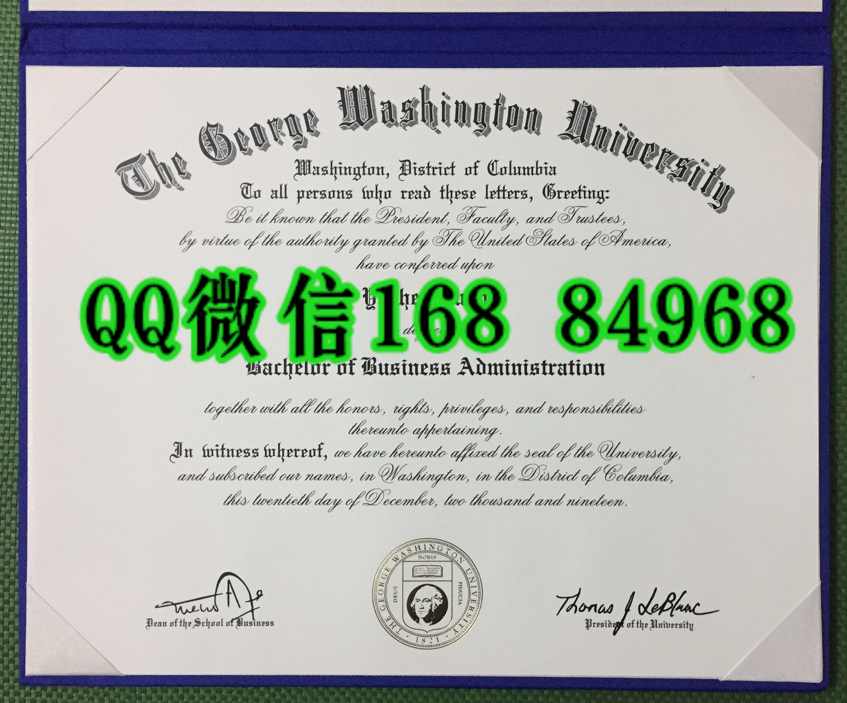 美国乔治·华盛顿大学毕业证学位证案例，George Washington University diploma degree