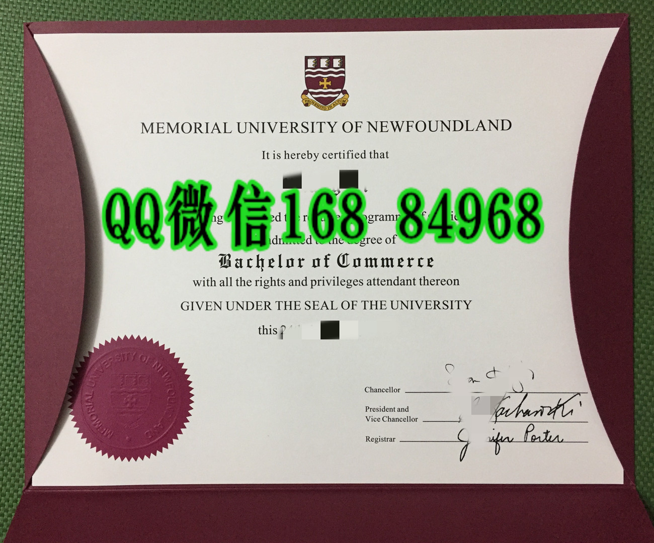 加拿大纽芬兰纪念大学毕业证学位证，emorial university diploma degree