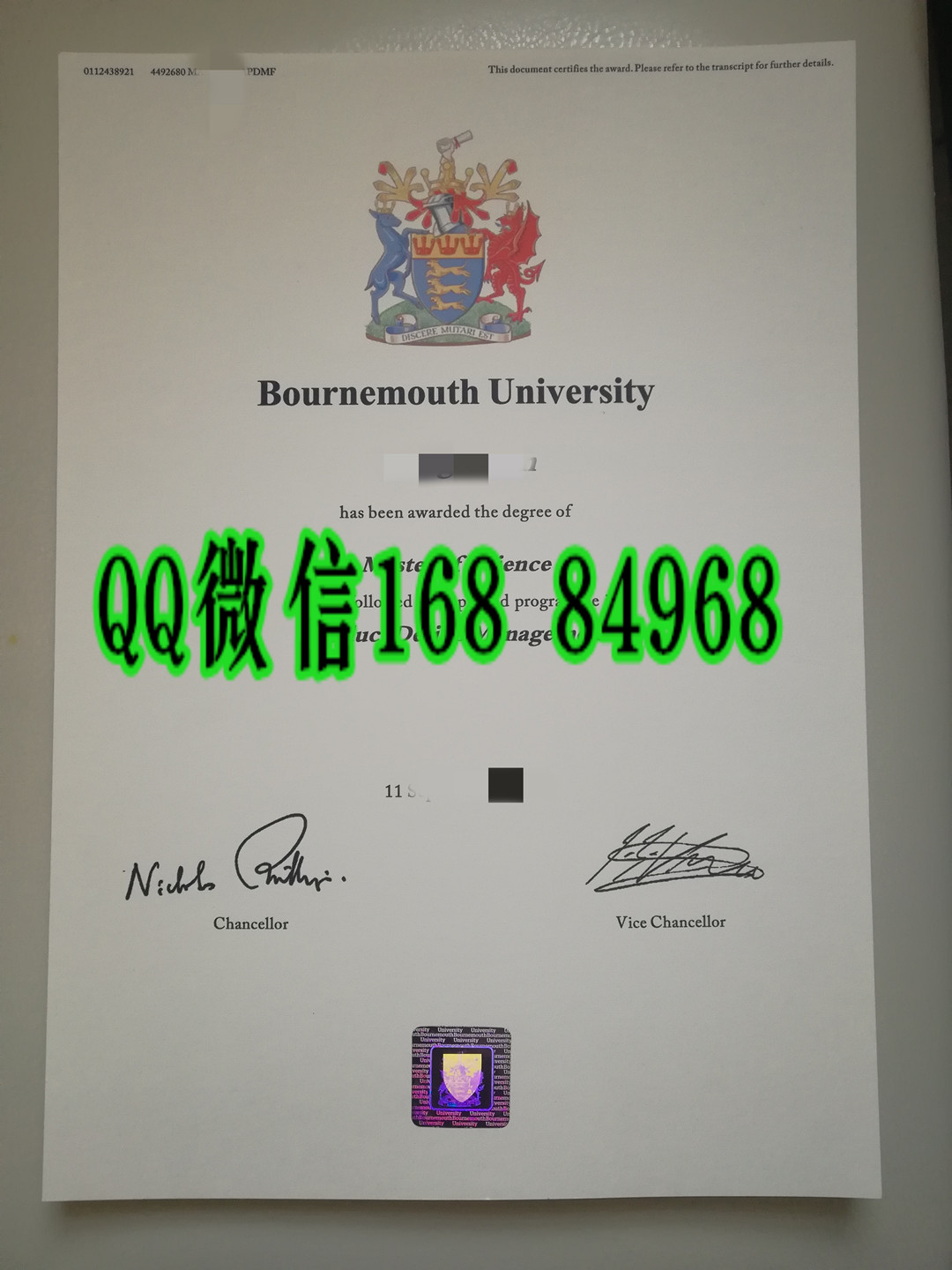 英国伯恩茅斯大学毕业证补办，英国伯恩茅斯大学学历留信网认证