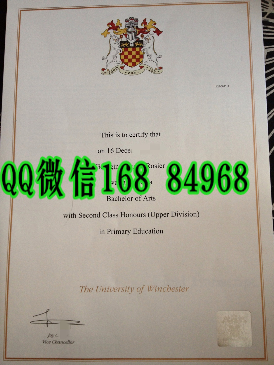 定制英国温切斯特大学毕业证学位证，University Of Winchester diploma degree