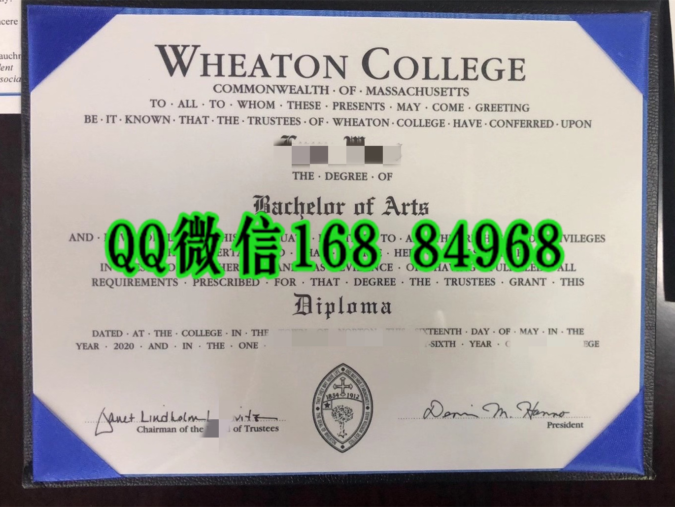 美国惠顿学院毕业证学位证，Wheaton College diploma certificate