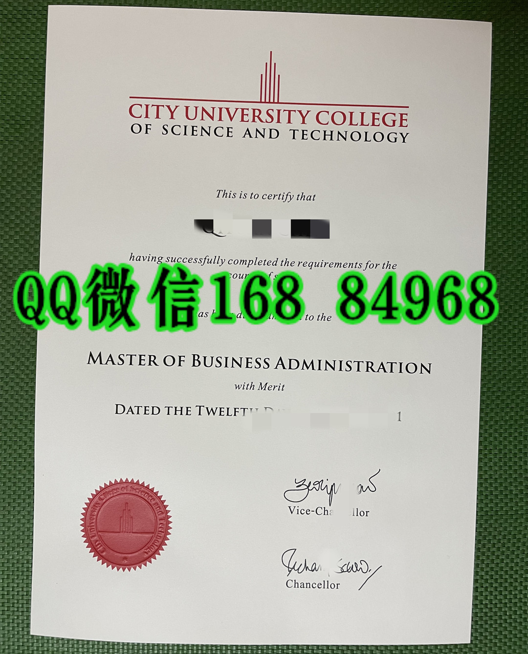 马来西亚城市理工大学毕业证成绩单，City University College of Science And Technology diploma degre