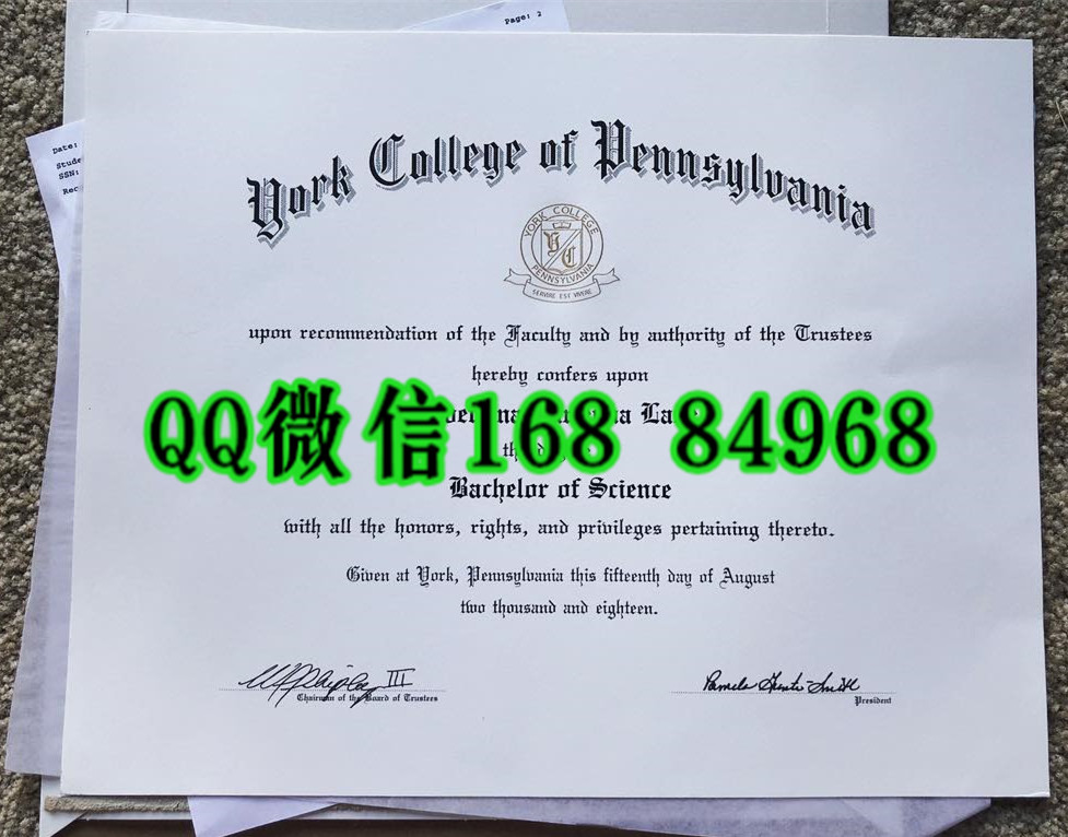 美国宾州约克学院毕业证成绩单，york college of pennsylvania diploma certificate
