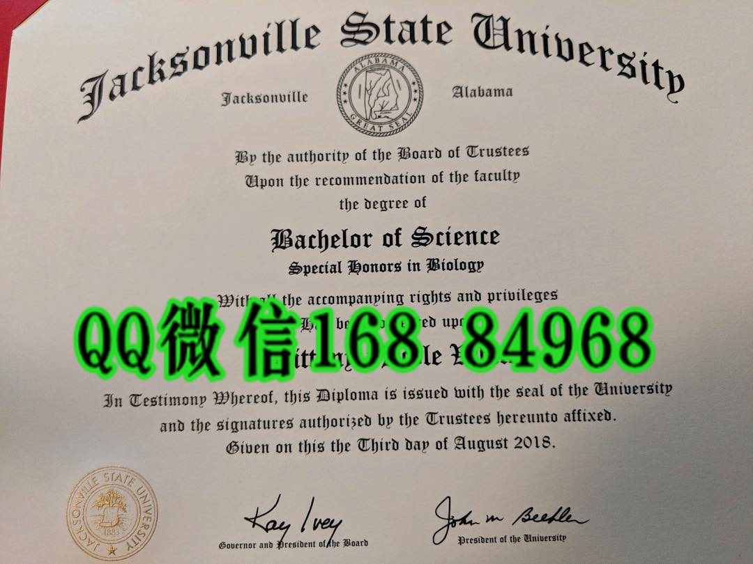 美国阿拉巴马州杰克逊维尔州立大学毕业证成绩单，jacksonville state university diploma certificate