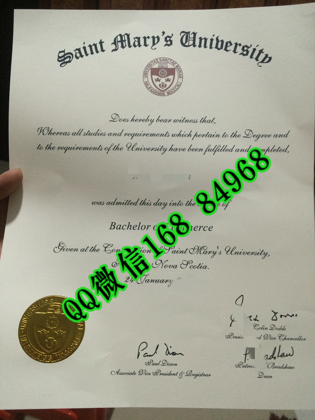 加拿大圣玛丽大学Saint Mary's University毕业证成绩单，Saint Mary's University diploma certificat