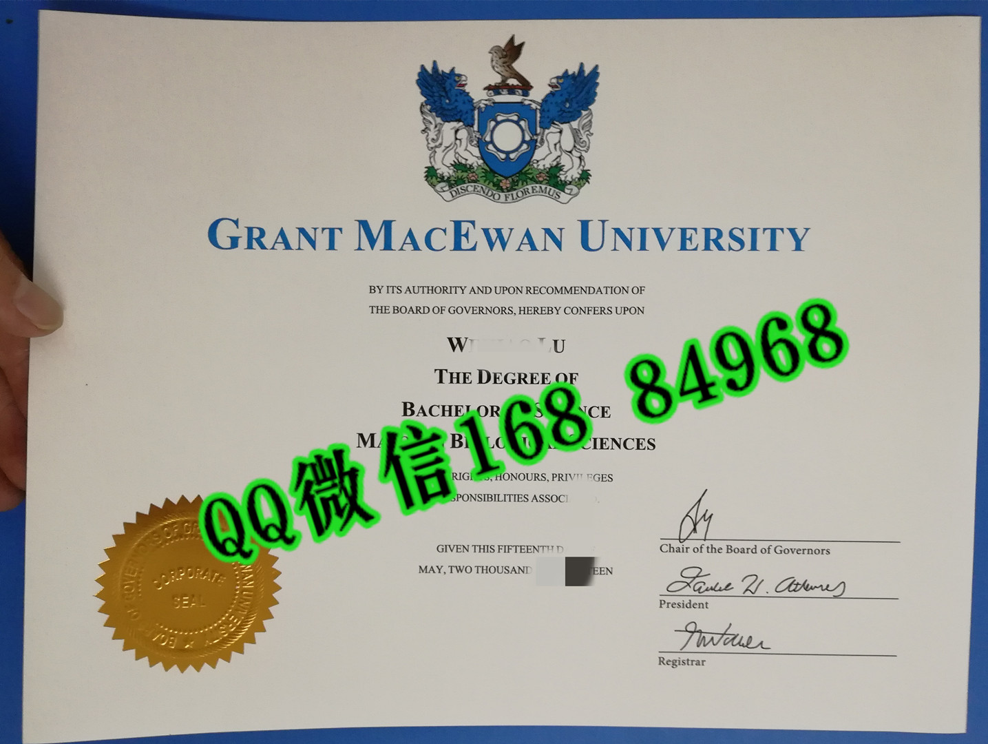 加拿大麦科文大学毕业证与外壳定制，Grant MacEwan University diploma certificate