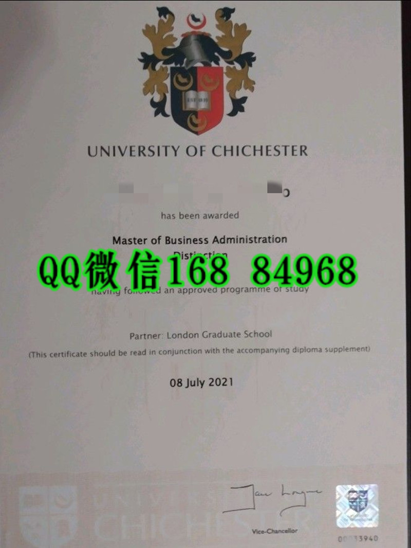 英国奇切斯特大学毕业证成绩单，University of Chichester diploma certificate