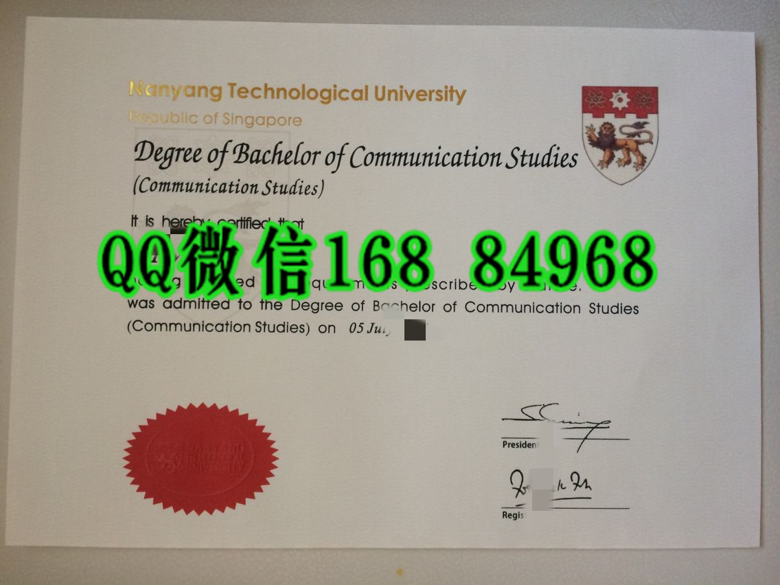 新加坡南洋理工大学毕业证，新加坡南洋理工大学文凭学位证模版