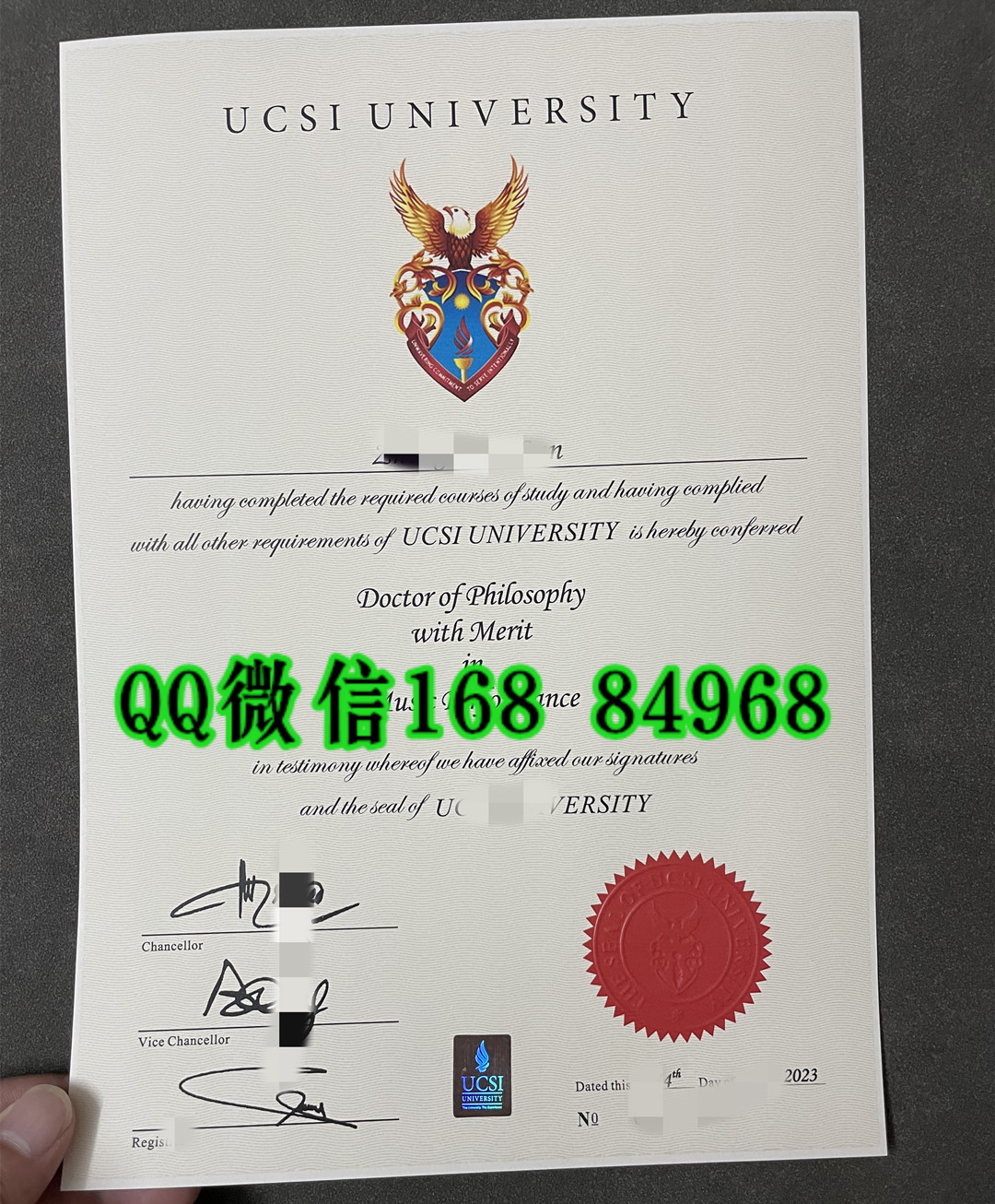 马来西亚思特雅大学UCSI University毕业证博士学位证书，UCSI University Doctor degree