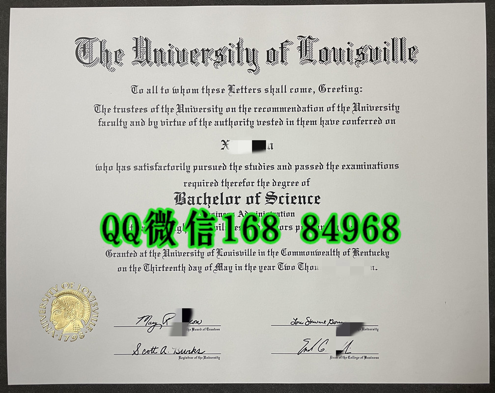 美国路易斯维尔大学毕业证，University of Louisville diploma