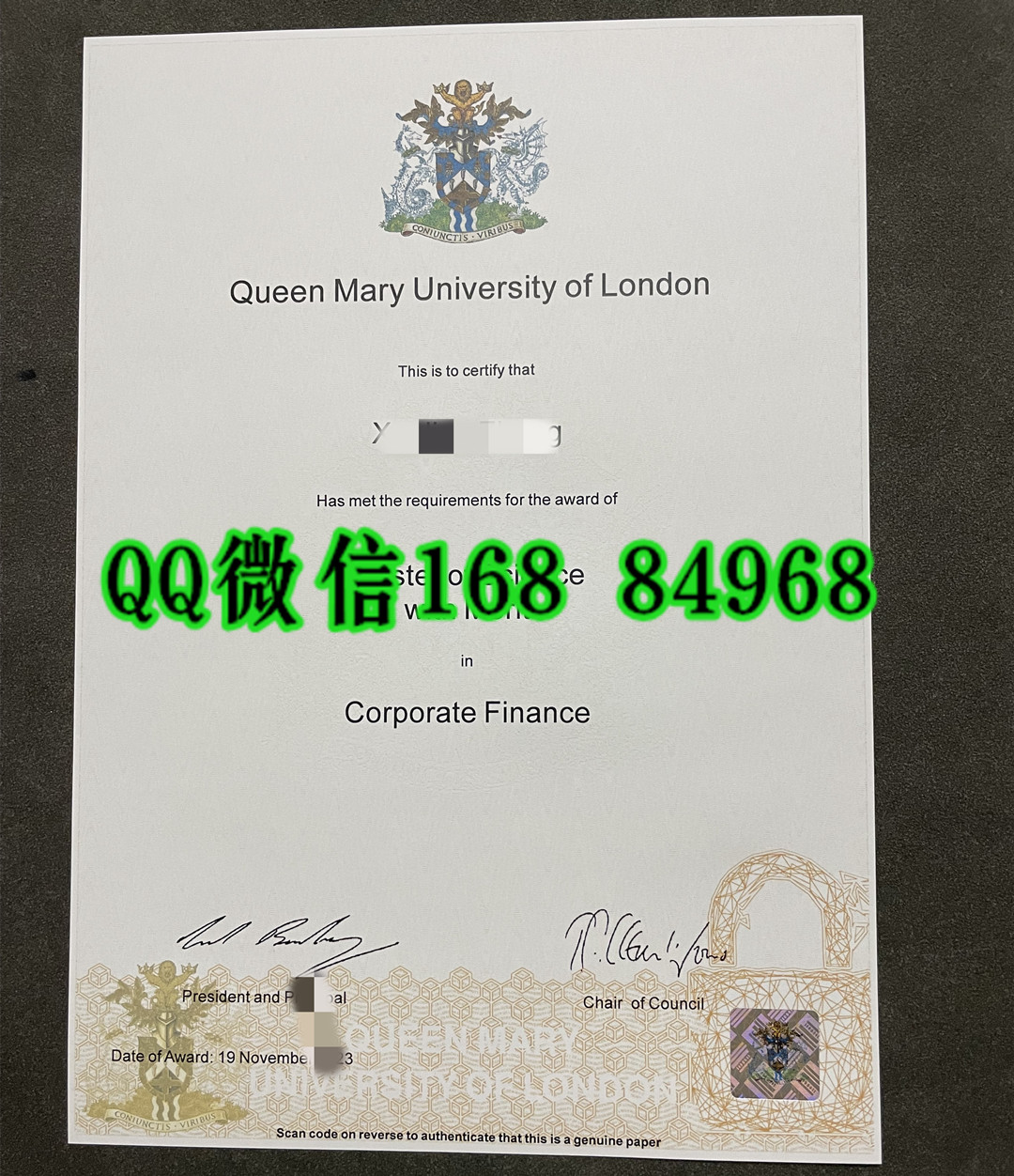 伦敦玛丽女王大学毕业证学位证，Queen Mary University of London degree