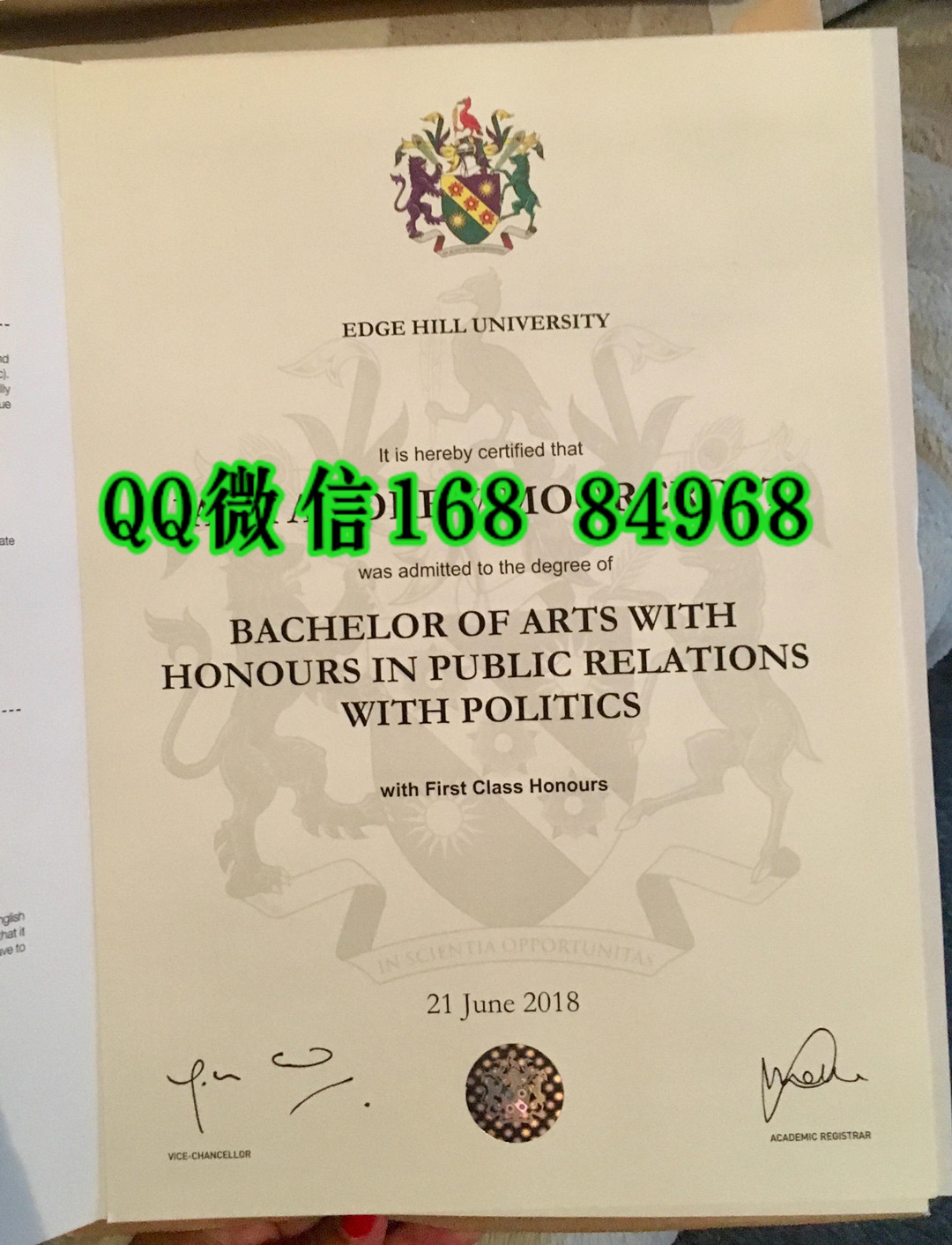 英国艾芝西尔大学毕业证学位，Edge Hill University diploma