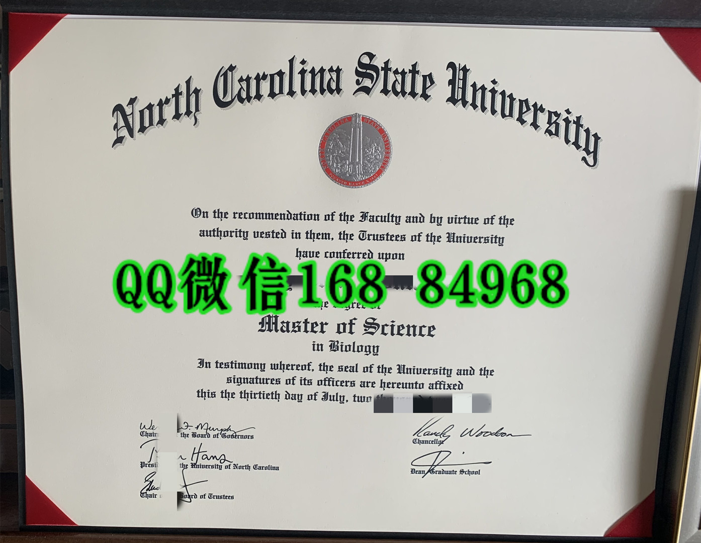 美国北卡罗来纳州立大学North Carolina State University diploma毕业证真实案例实拍