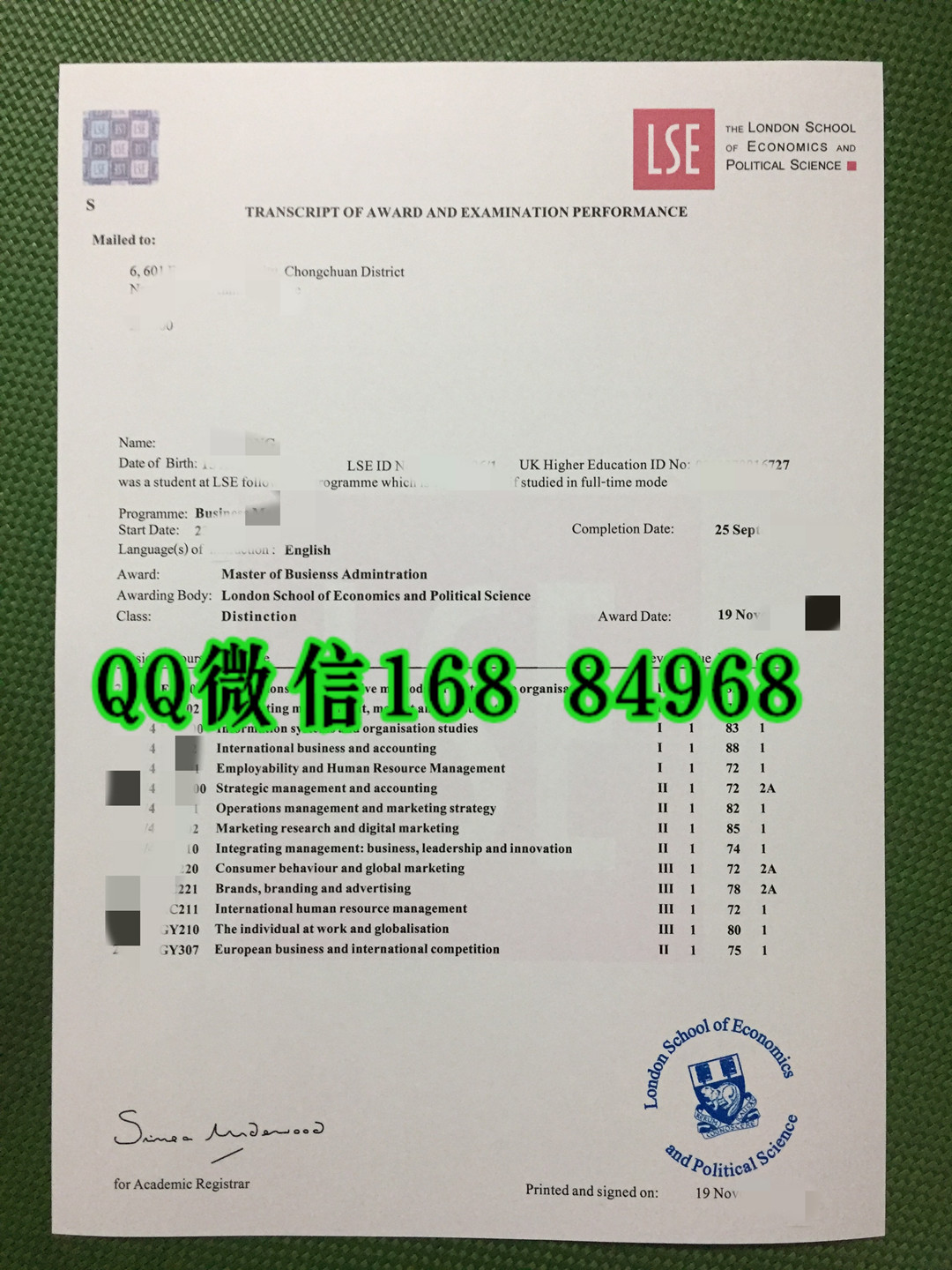 英国LSE大学有什么特色,英国LSE大学成绩单制作资料有哪些?