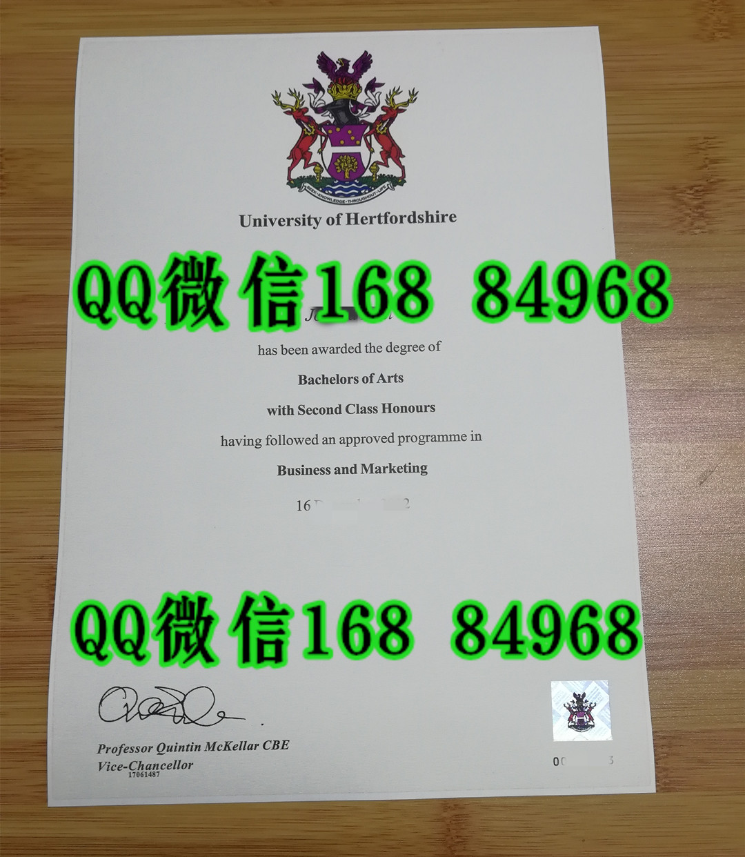 英国赫特福德大学硕士毕业证，University of Hertfordshire diploma