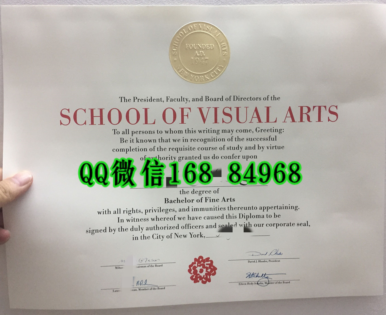 美国纽约视觉艺术学院毕业证案例分享，School of Visual diploma certificate