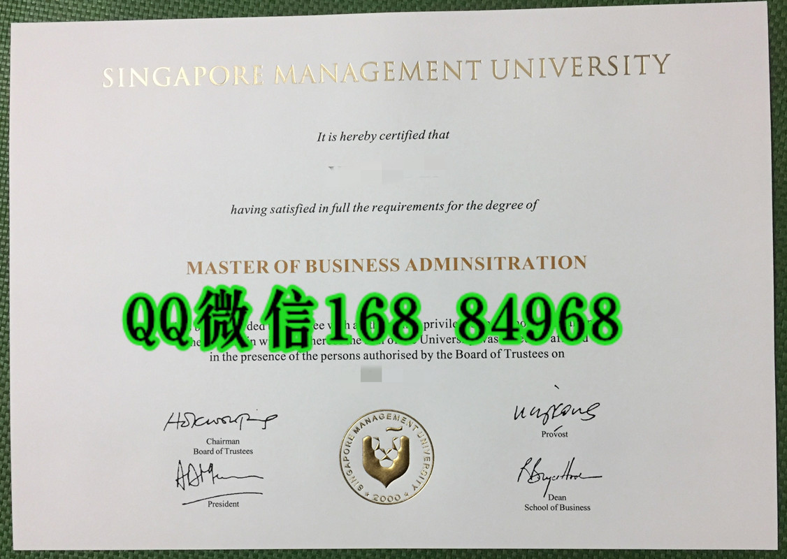 新加坡管理大学MBA硕士学位毕业证留才认证，Singapore Management University master degree