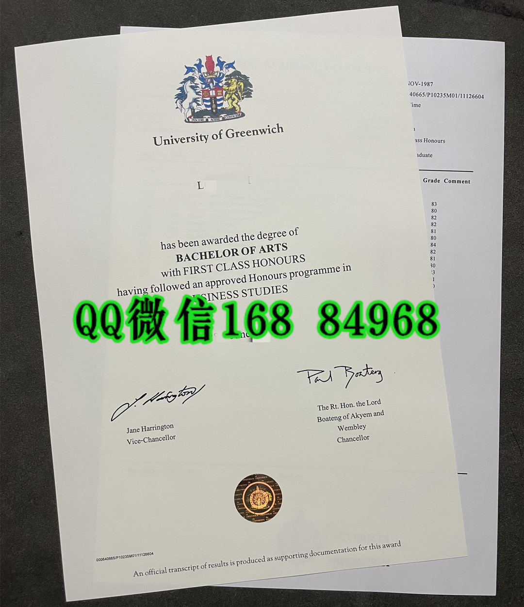 英国格林威治大学毕业证，University of Greenwich degree