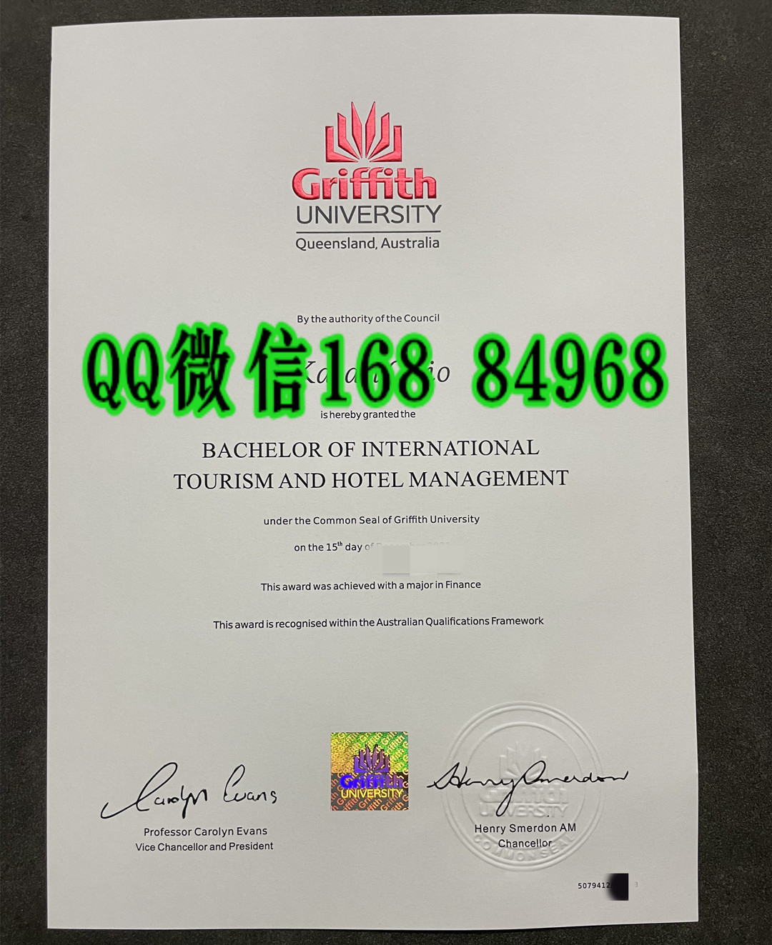 澳洲格里菲斯大学毕业证学位证，Griffith University diploma certificate