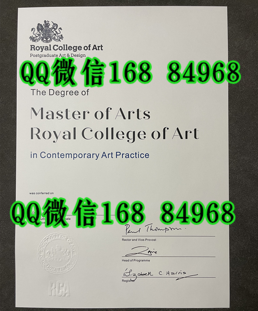英国皇家艺术学院毕业证学位证，Royal College of Art diploma degree