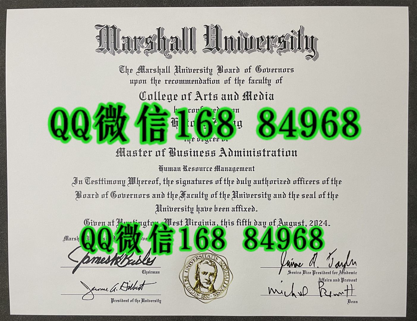 美国马歇尔大学毕业证成绩单留才认证,Marshall University diploma degree