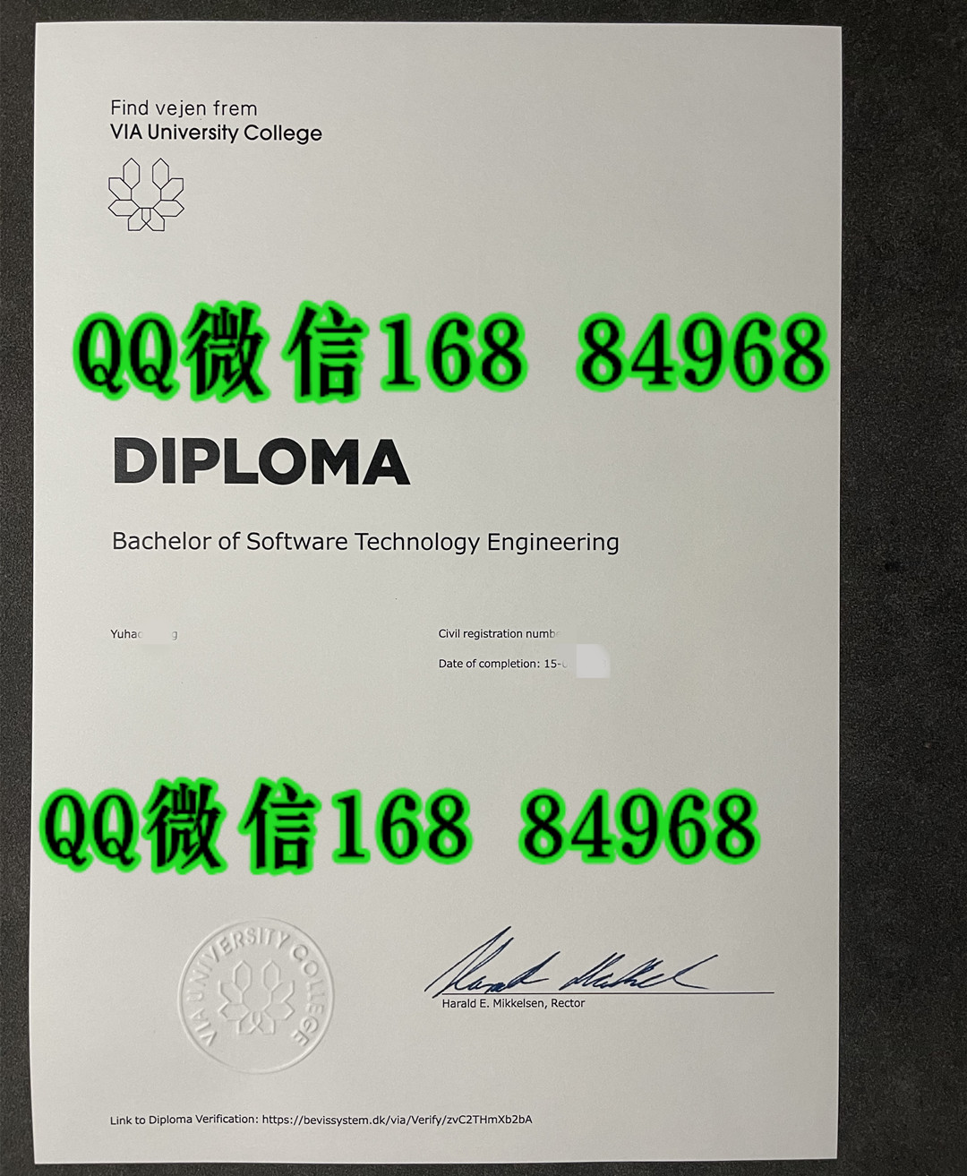 丹麦VIA大学学院毕业证学位证,VIA University College diploma degree
