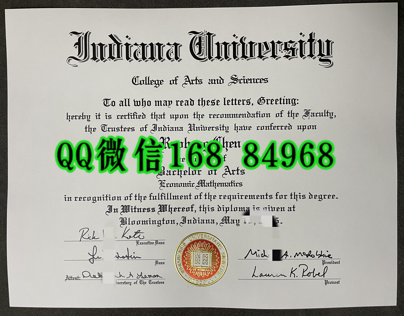 美国印第安纳大学毕业证成绩单留才认证,Indiana University diploma degree