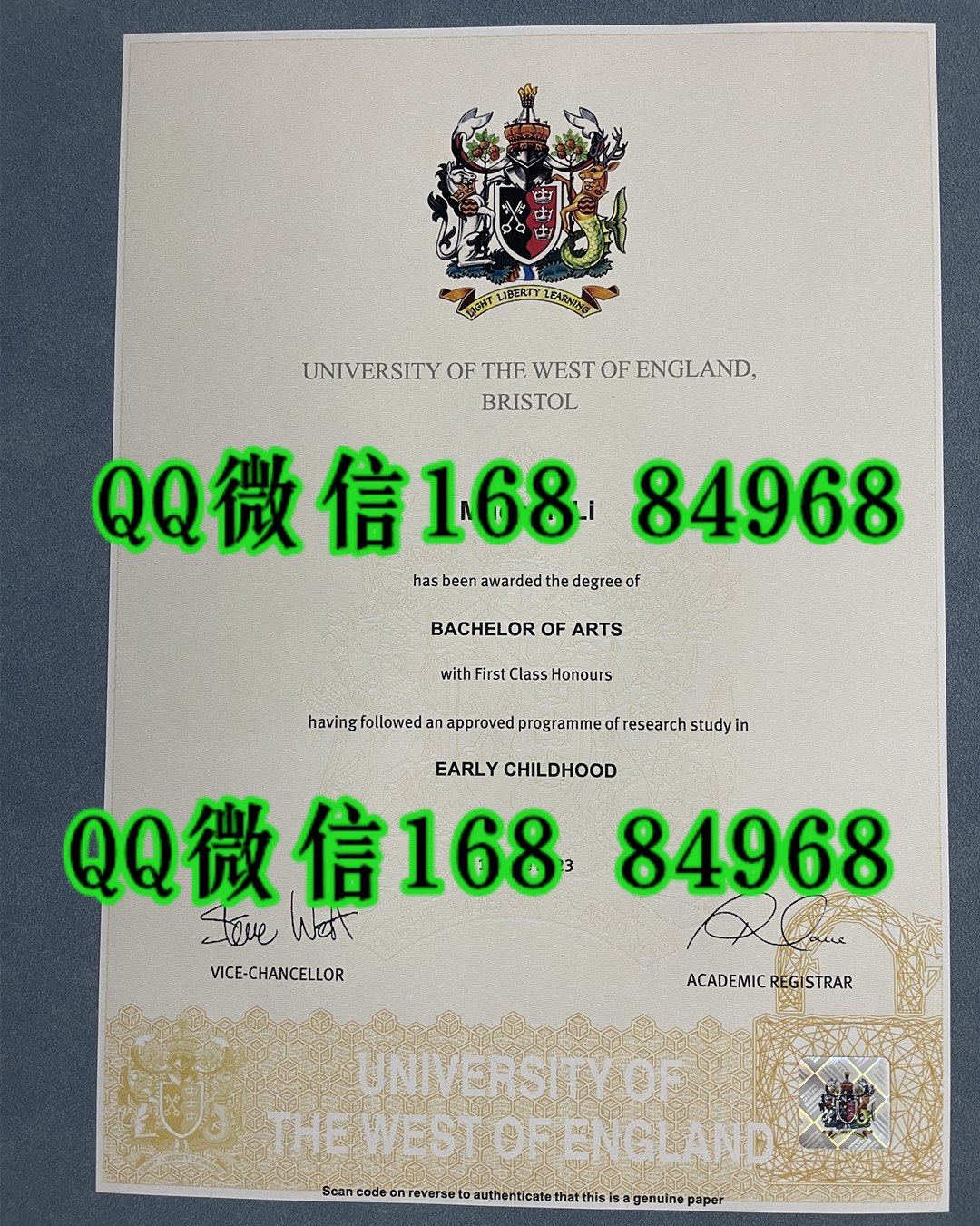 英国西英格兰大学毕业证学位证，University of the West of England diploma degree