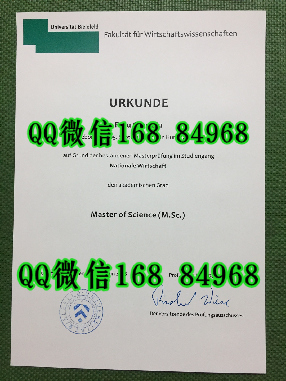 德国比勒费尔德大学毕业证学位证，Bielefeld University diploma degree