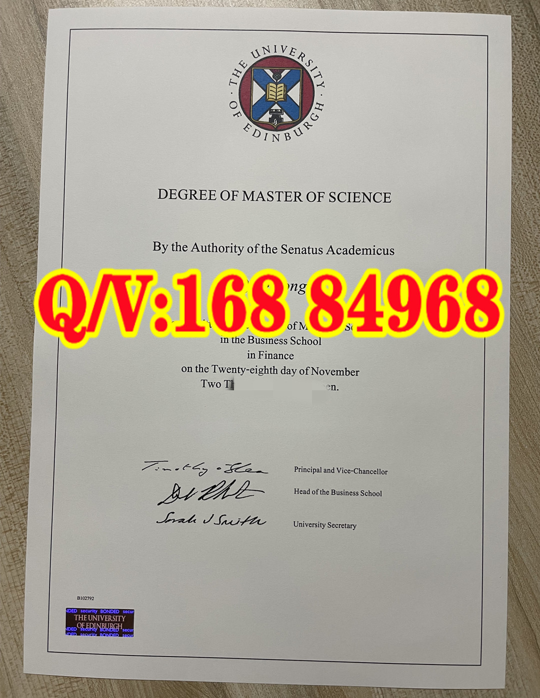 爱丁堡大学金融理学硕士毕业证|苏格兰 UoE 商学院全日制 MSc 金融原版英文硕士证书